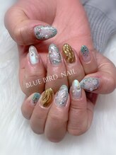 ブルーバードネイル(Blue bird nail)/雪の結晶デザイン