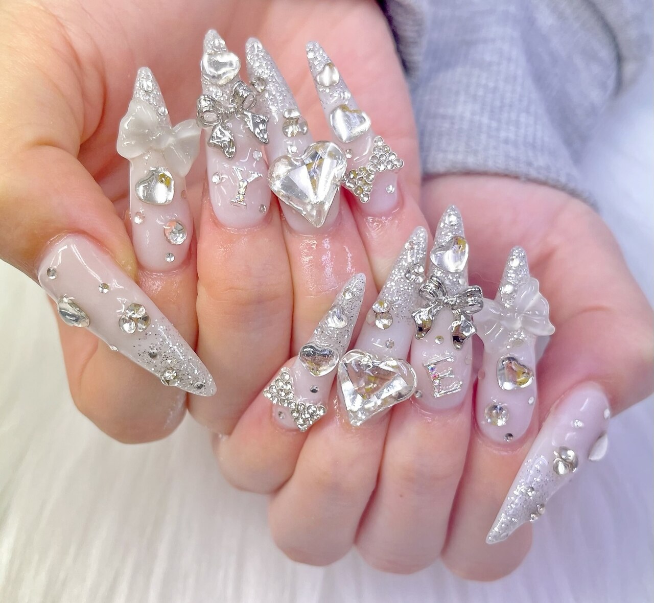 ホワイトパーツネイル：PG011563262｜マイネイル 池袋(My Nail)の
