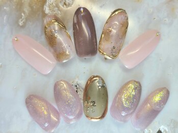 モモ 高円寺(Momo)/マーブル・ニュアンスネイル