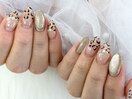 【森】持ち込み ヒョウ柄ネイル