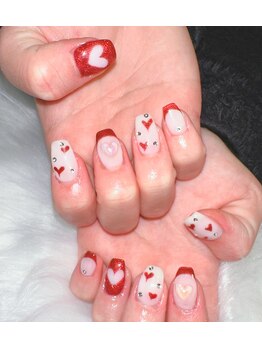 アトリエ ペーニクルス(Atelier Peniculus.)/バレンタイン　ハートネイル