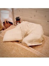 ピリカワッカ(Pirka wakka)/顔あてにはガーゼタオル使用