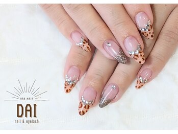 アークヘアーダイ ネイル アンド アイラッシュ(ARK HAIR DAI)/豹柄フレンチ