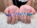 ピクシーグラデーションネイル