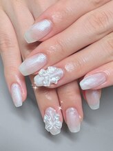 ザ バームシックス 銀座三丁目店(THE BALM six)/リボンネイル/ホワイトネイル