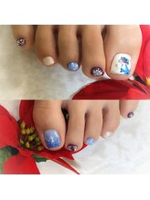 ネイルサロン 阡夜一夜/痛ネイル 冬ネイル フットネイル
