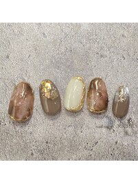 秋ニュアンスネイル