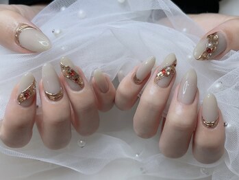ネイル スパ ココプラス(Nail spa Cocoplus)/ニュアンスリングラインネイル