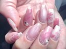 春色ネイル，桜，ピンク