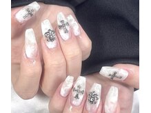 エイミーユア(Eimmy Yua)の雰囲気（#スカルプ &nbsp;#クロムハーツネイル #モノトーンネイル）