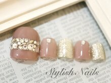 スタイリッシュネイルズ(Stylish Nails)/フットジェル　リング風ストーン