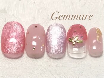 ジェンマーレ 青葉台店(Gemmare)/マグネット水玉ガーリーネイル