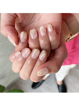 ミントリーフ バイ リート(Mint leaf by Reat)/モヤモヤミラーネイル