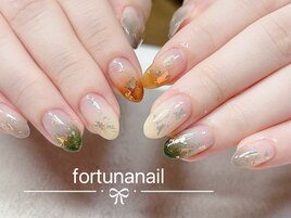秋シンプルニュアンスネイル