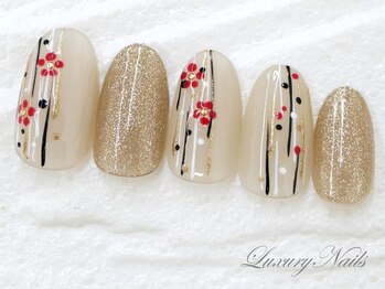 ラグジュアリーネイルズ アカバネ(Luxury Nails Akabane)/イベント*お正月Nail