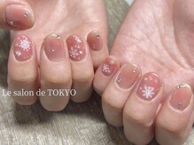 サロンド トウキョウ(Le salon de TOKYO)/チーク☆雪☆結晶ネイル