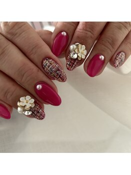 春ツイードネイル