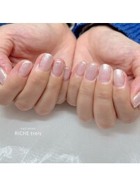 上品ラメ入りピンクのカラグラ