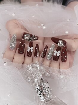 長さだし◇リボンネイル