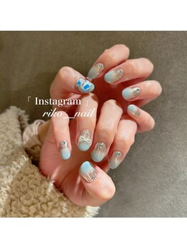 アイディー(i-dee)/ミラー×グラデーションネイル