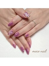 モコネイル(moco nail)/☆ワンカラー2本アート☆