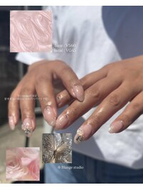 春デザインネイル/ピンクネイル