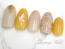ラグジュアリーネイルズ アカバネ(Luxury Nails Akabane)/ぷっくり*クリームフラワー