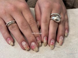 フラワーネイル　¥9900