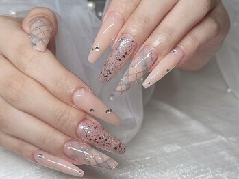 ネイルズバー 新宿店(Nails Bar)/シルバーチェックネイル