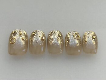 アイネイルズ 池袋店(I-nails)/ゴールドパーツデザイン