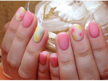 ネイルズ ララ(nails Lala)/タイダイフラワー。