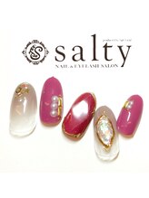 ネイルアンドアイラッシュサロン ソルティ 寺田町(salty)/選べる宝石ネイル