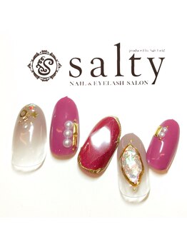 ネイルアンドアイラッシュサロン ソルティ 寺田町(salty)/選べる宝石ネイル