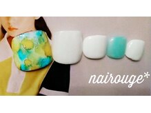 ネイル―ジュ 札幌大通店(nairouge*)/レモンイエローフットネイル♪