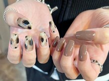 アイネイルズ 梅田店(I nails)/レオパードアシメ￥9700