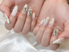 冬のキラキラネイル。