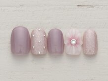 ノーネイル 海老名(NO NAIL EBINA)/ぷっくりフラワー￥4990