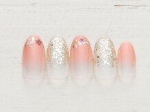ネイルミックス 水戸店(Nail Mix)/キラキラお花グラデ　4990円