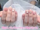 フラワーアートネイル￥7500