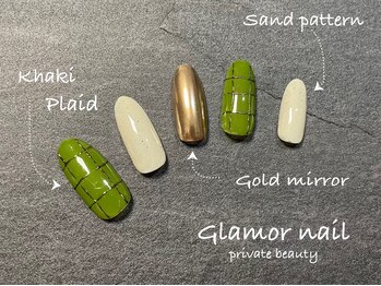 グラマーネイル(Glamor nail)/ゴールドミラー×サンド