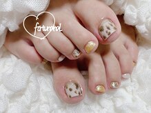 フォルトゥーナ 神田(Fortuna)/秋冬フットヒョウ柄ネイル