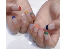 クリスタルネイルサロン(Crystal Nail)/カラフルフレンチ