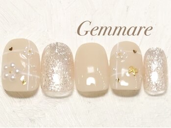 ジェンマーレ 青葉台店(Gemmare)/ビジューフラワーネイル