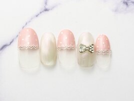 ドット＆レースネイル初回￥7500