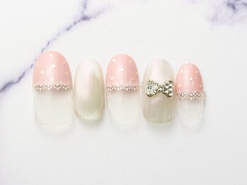 ドット&レースネイル初回¥7500