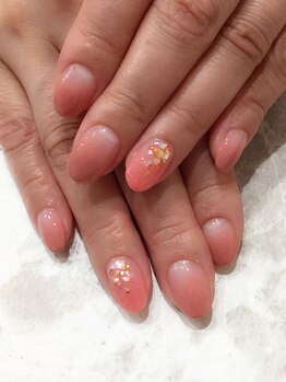 レディグリッター(Lady glitter)/サーモンピンク×シェル