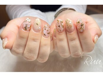 シェル埋め尽くしネイル