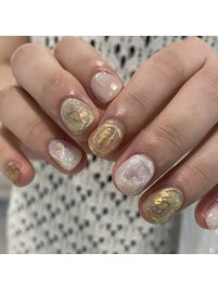 ホワイト×ゴールドnuance