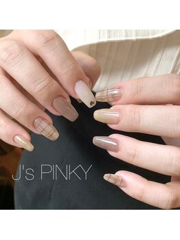 ネイルスペース ジェイズ ピンキー(NAIL SPACE J's PINKY)/あったかチェックネイル