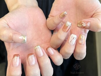 ネイル エミュスト(Nail Emuest)/秋ネイル/ニュアンスネイル